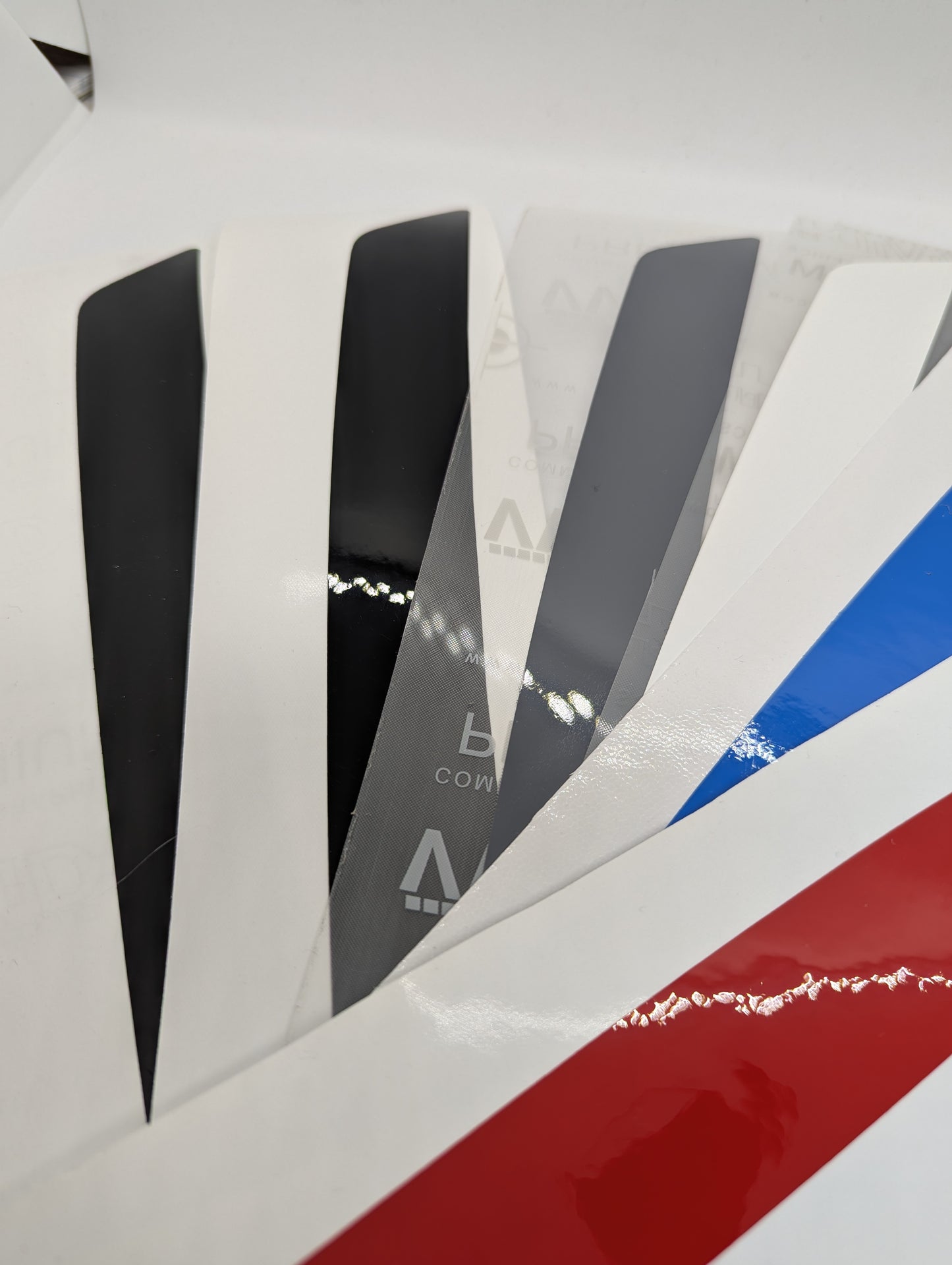 Race Helmet Vinyl Visor Strip Decals - Set of 2