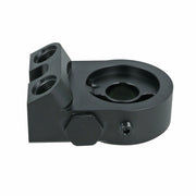 BOOST Products Billet Oil Filter Sandwich Plate Adapter  w/ Thermostat, black anodized