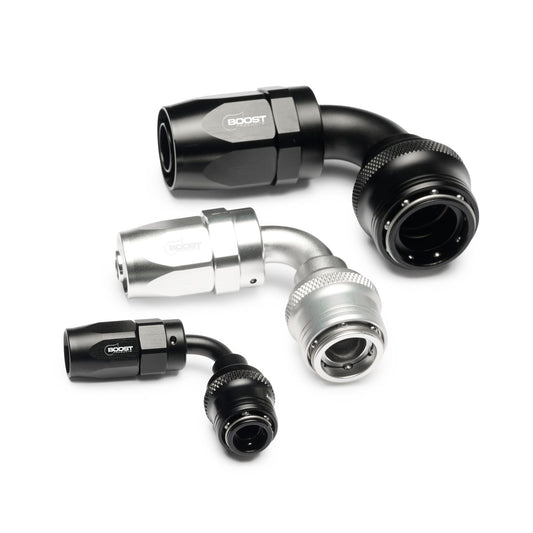 Quick Click Female Hose End -AN - 90°