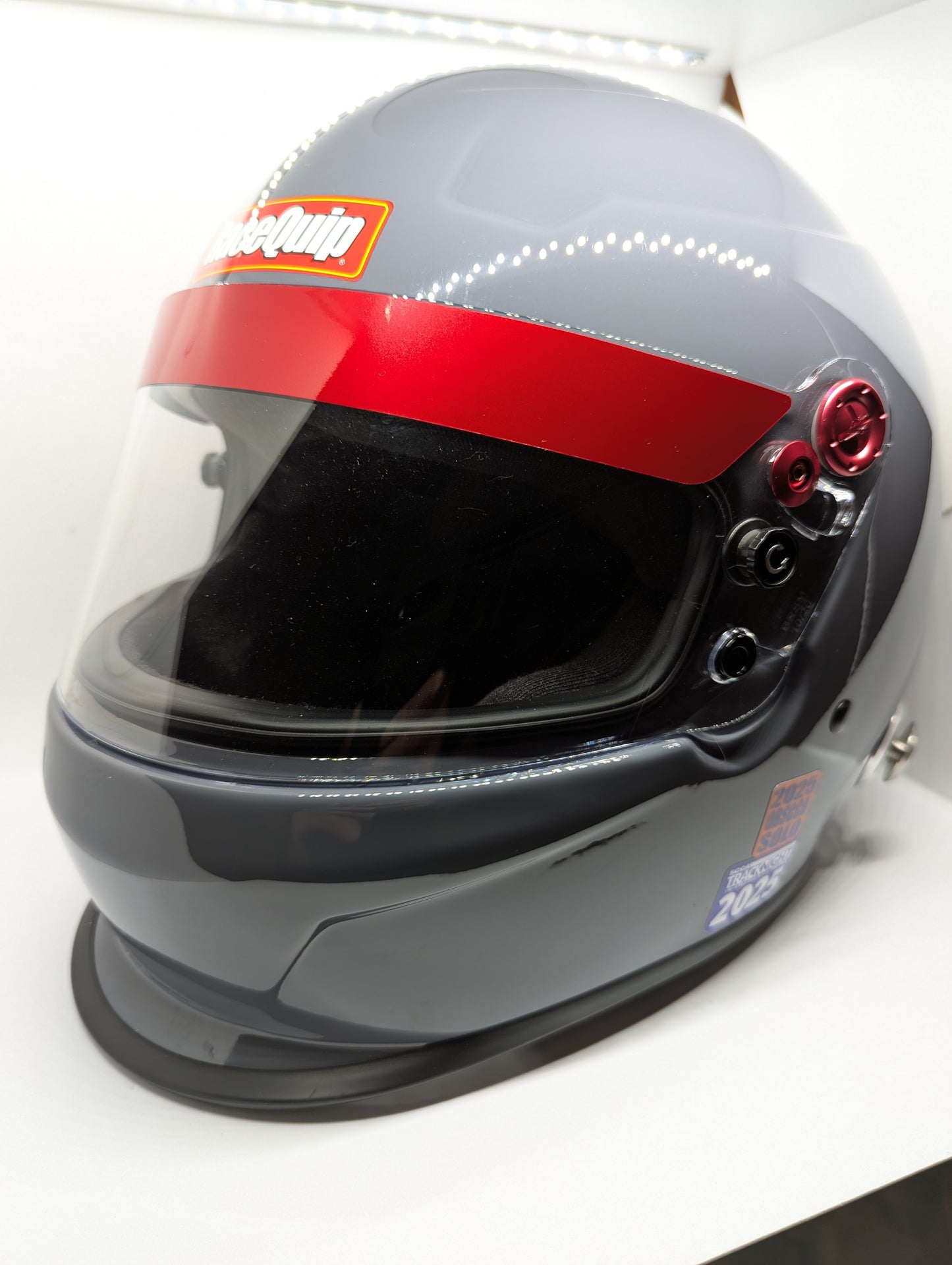 Race Helmet Vinyl Visor Strip Decals - Set of 2