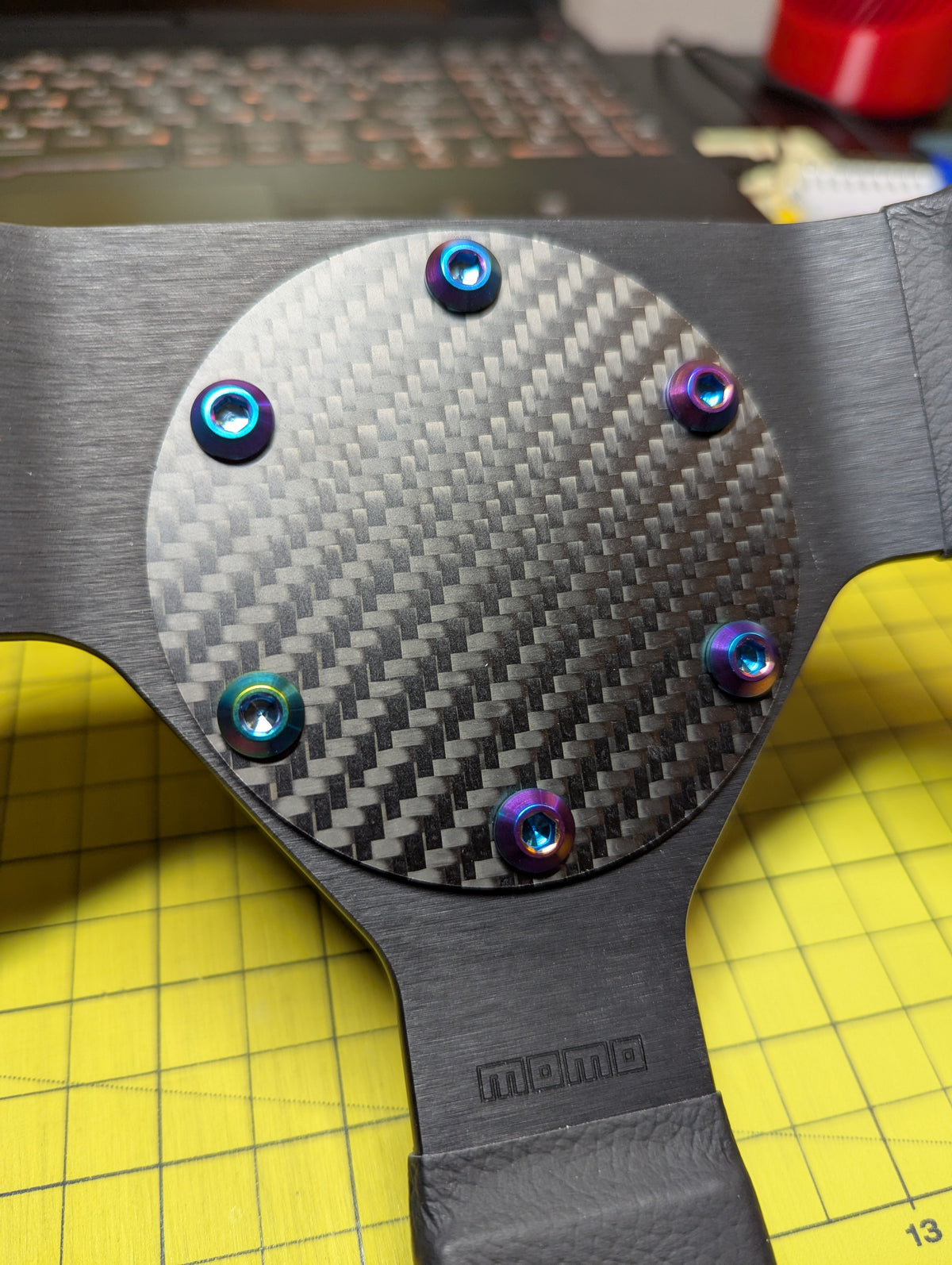 Carbon Fiber Horn Button Delete Plate
